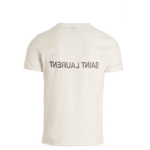 Saint Laurent Men Logo Print T-Shirt - Picture 2 of 4